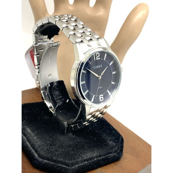 Timex Men's Watch TW2T59800 Quartz Blue Dial Silver Tone Stainless Steel 40mm - Picture 14 of 14